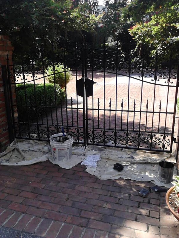 Painted Wrought Iron Gate Picture