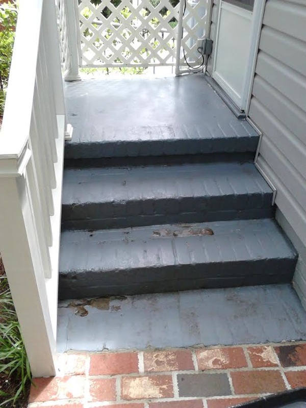 Exterior Porch and Floor Enamel Paint Before Photo