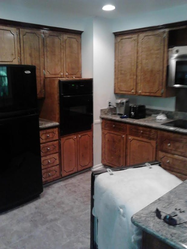 Residential Kitchen Cabinets Paint Before Picture