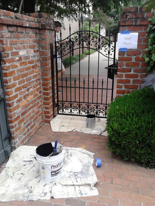 Painted Wrought Iron Gate Picture