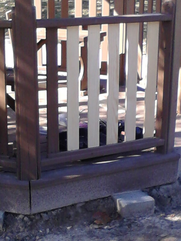 Gazebo Slat Repair and Stain After Photo